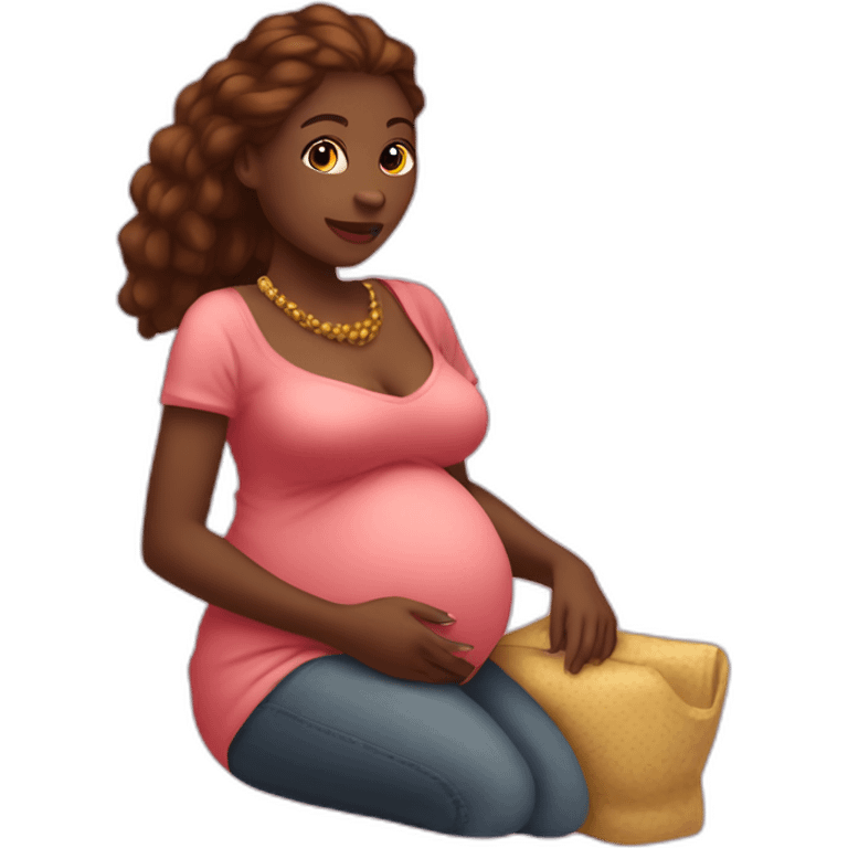 Femme congolaise enceinte  emoji