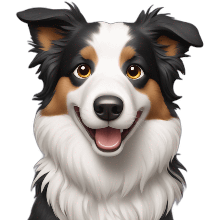 Border collie aplaudiendo emoji