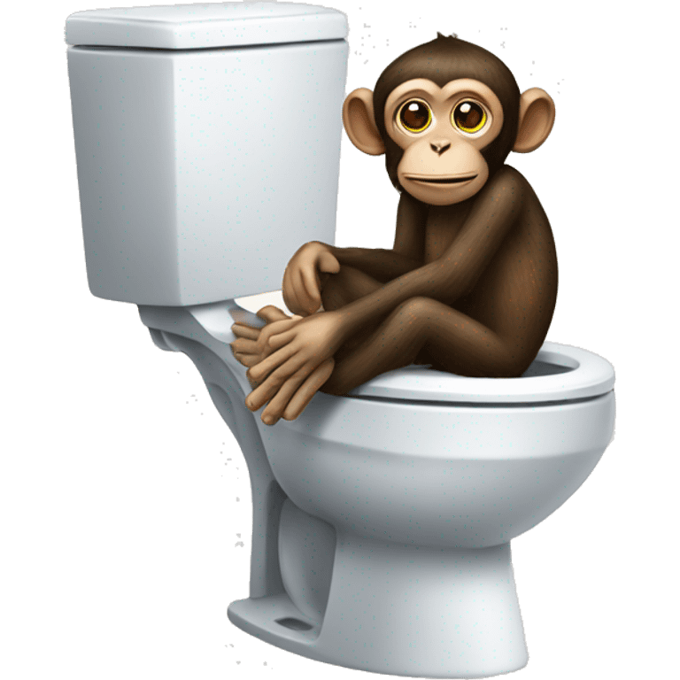 monkey on toilet  emoji