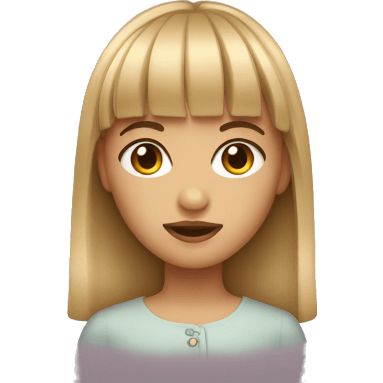 girl with bangs emoji