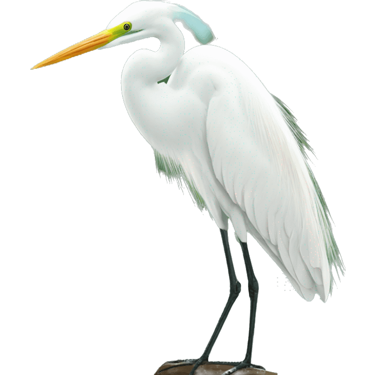 great egret emoji