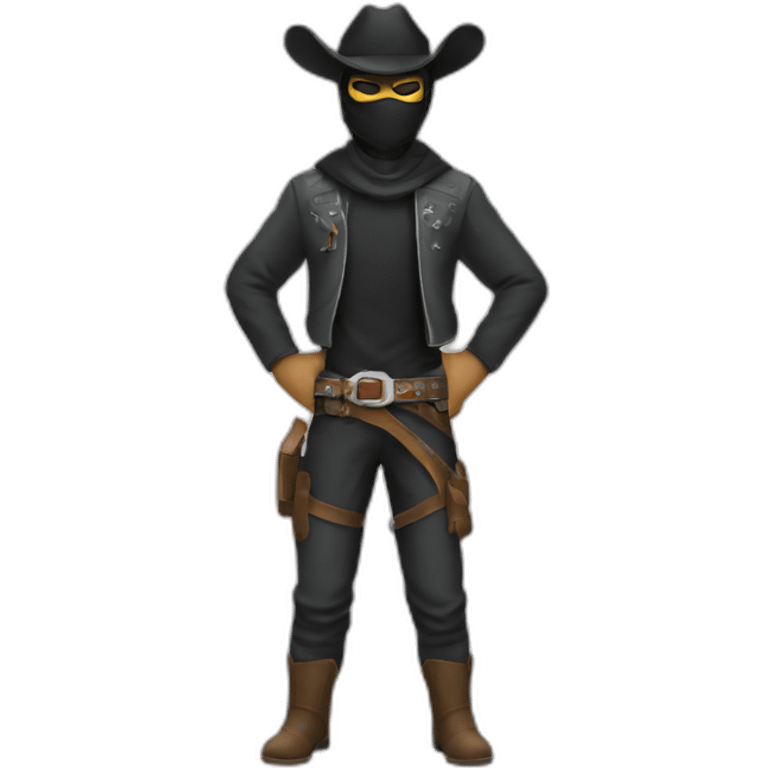 cowboy ninja standing on a plane emoji