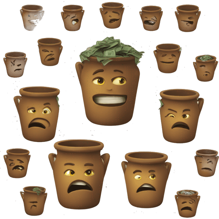 Pot of greed emoji