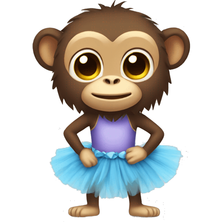 Monkey wearing a tutu emoji