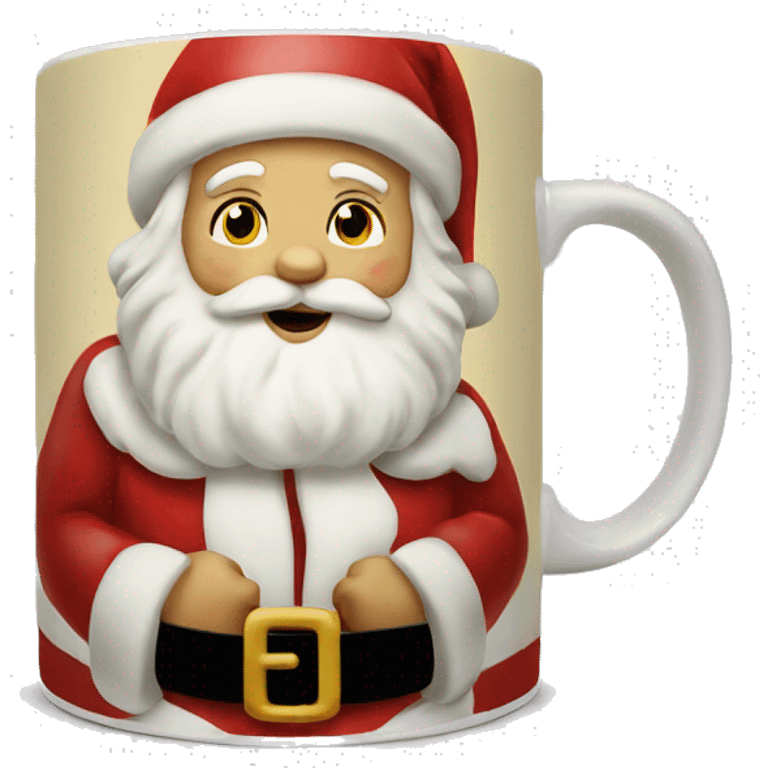 Vintage Santa shaped mug emoji