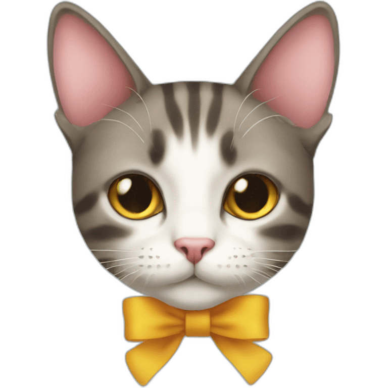 Cat cat ribbon emoji