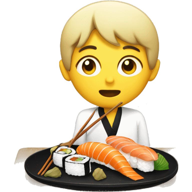 Eating sushi emoji