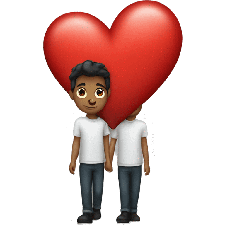 Corazón rojo con negro emoji