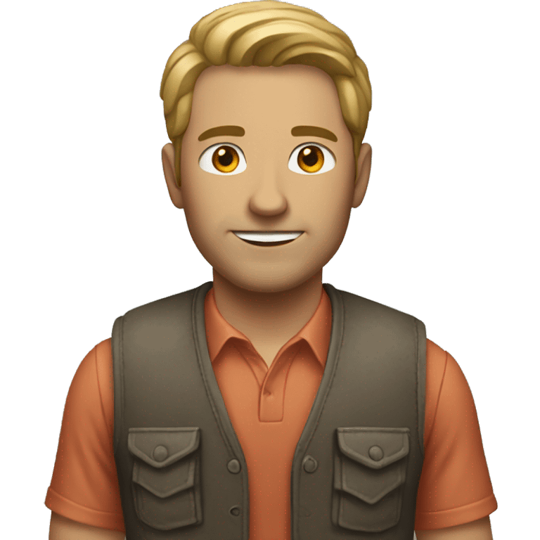 casual male portrait in vest emoji