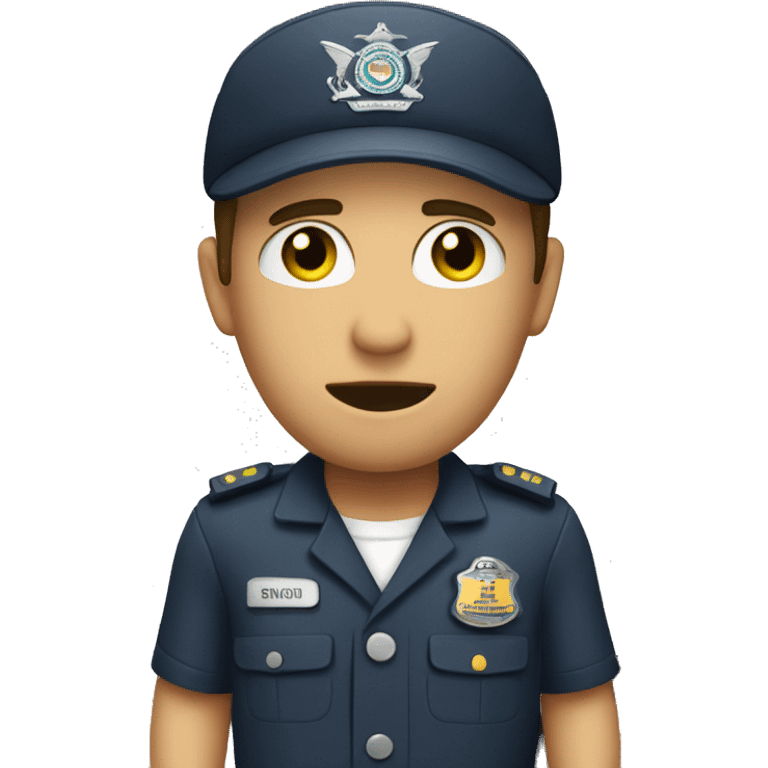 Customs officer searching a trailer emoji