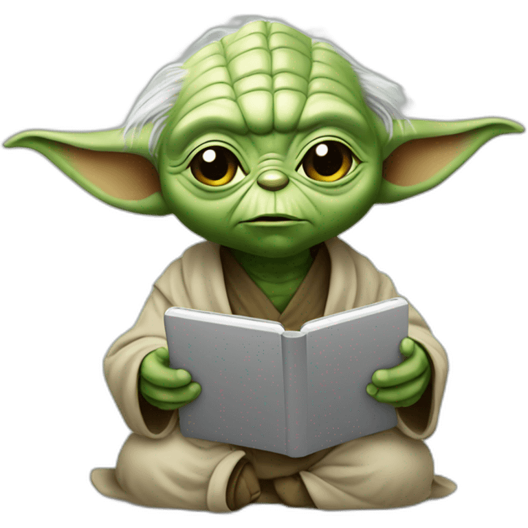 Yoda texting on iphone emoji