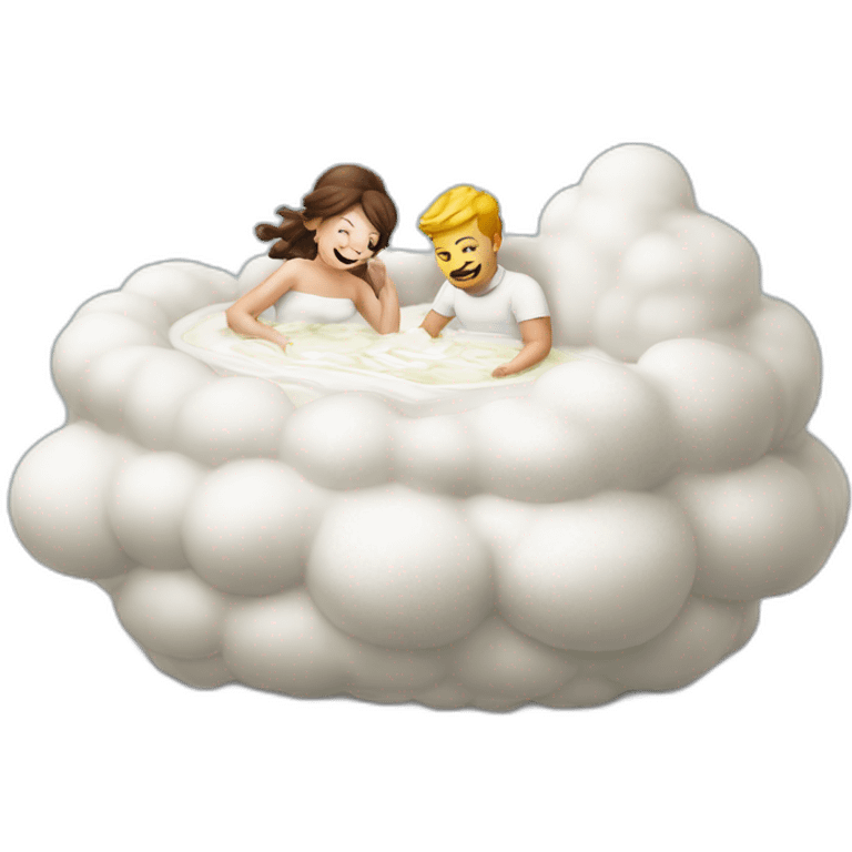 curd cream and milk pool on a cloud sofa emoji