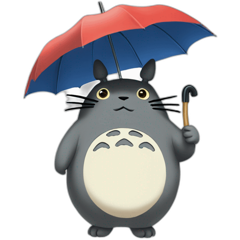 Totoro with umbrella emoji