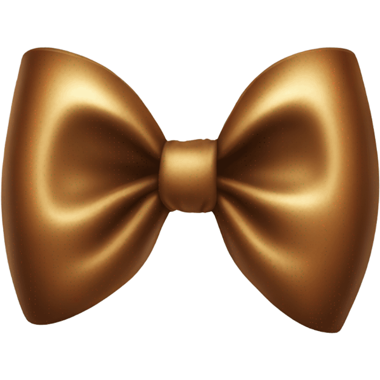 Shiny brown bow emoji