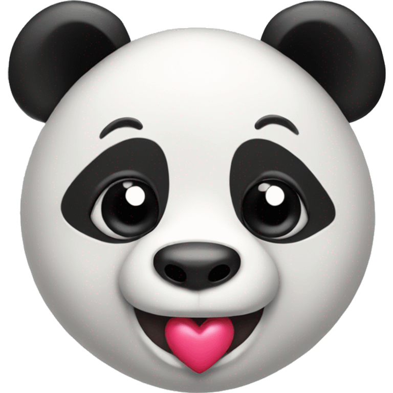 panda with heart eyes emoji