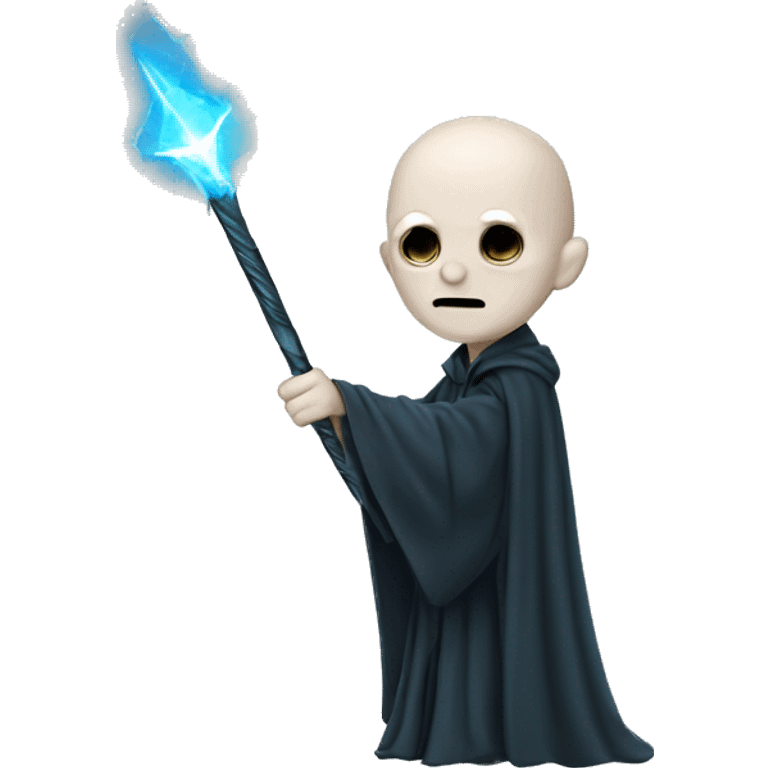 Voldemort with blue wand emoji