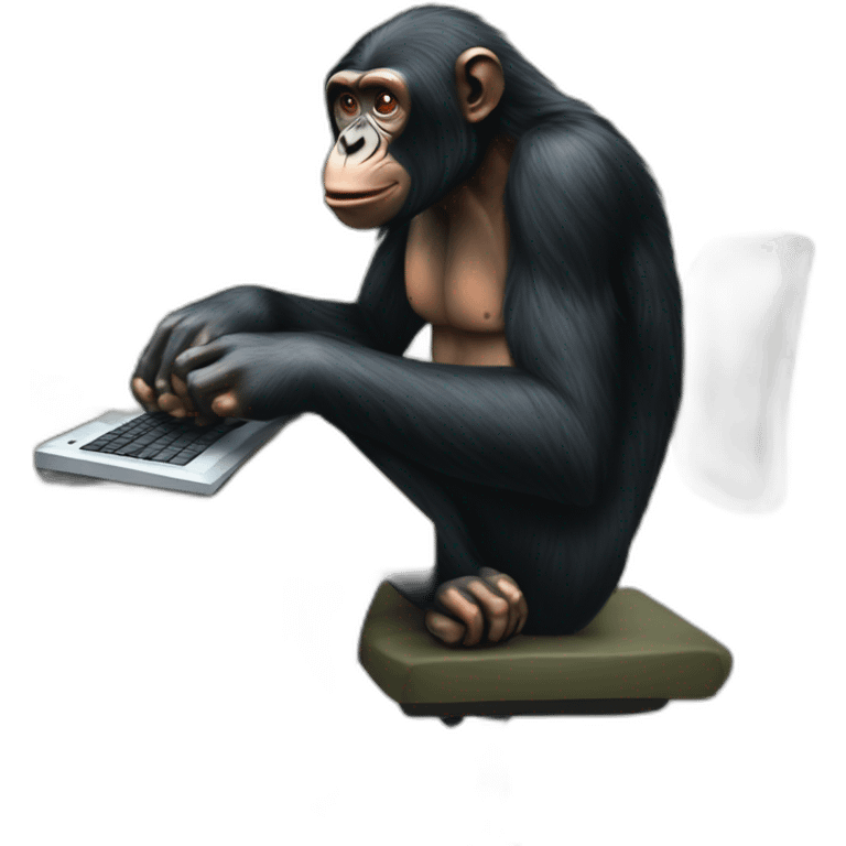 Bonobo on a computer emoji