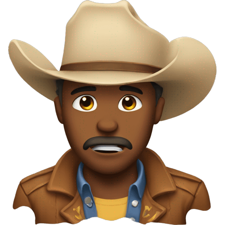 Cowboy crying emoji