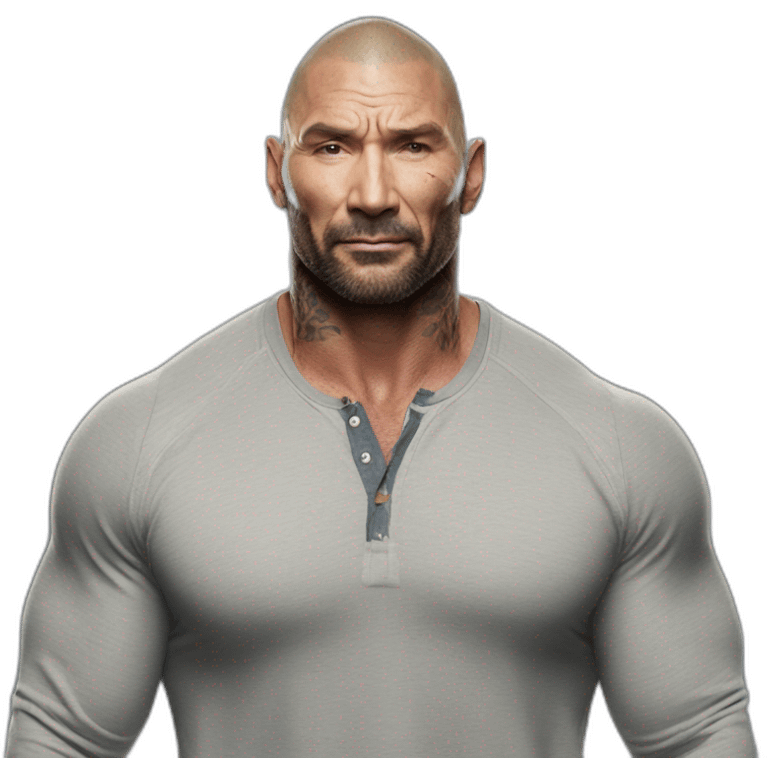 actor dave bautista wearing henley  emoji