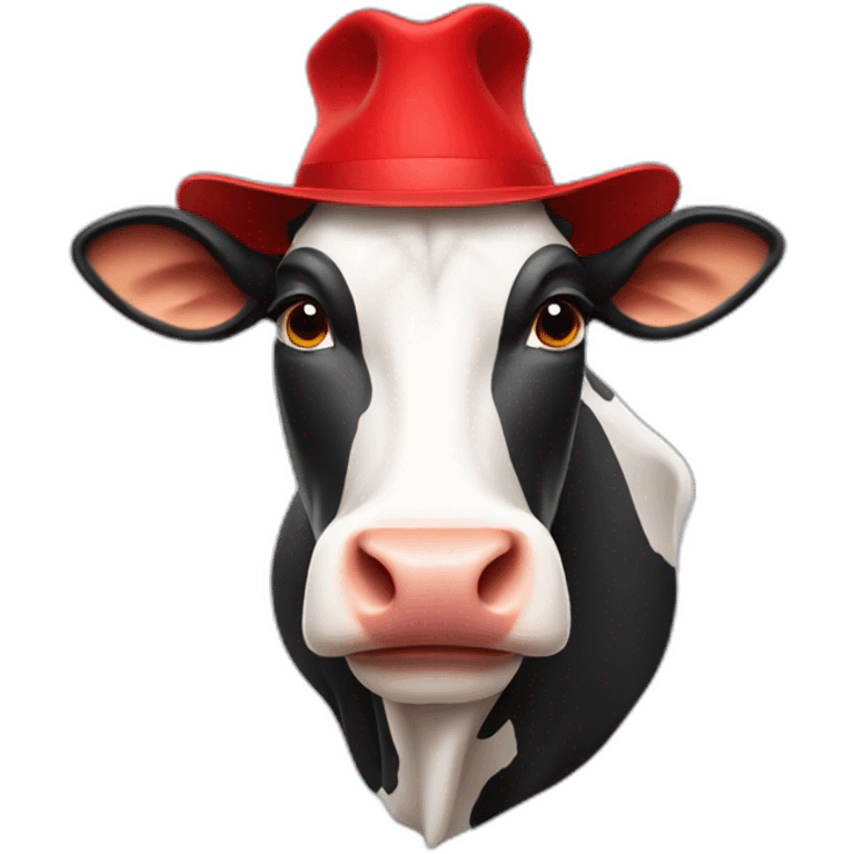 cow with a red hat emoji