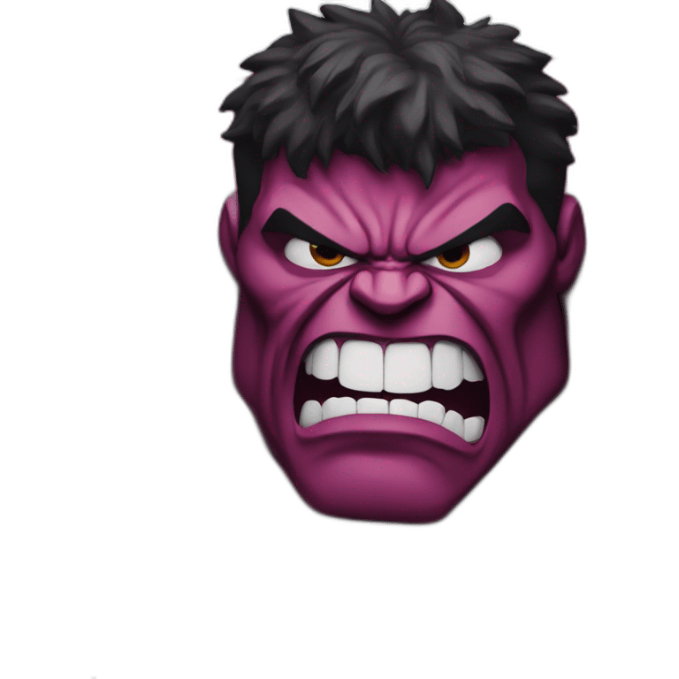 Red hulk with purple emoji