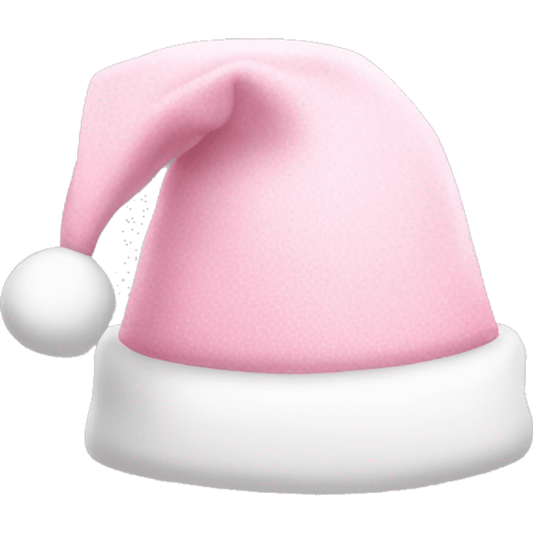 Light pink Santa hat with sparkly snowflakes  emoji