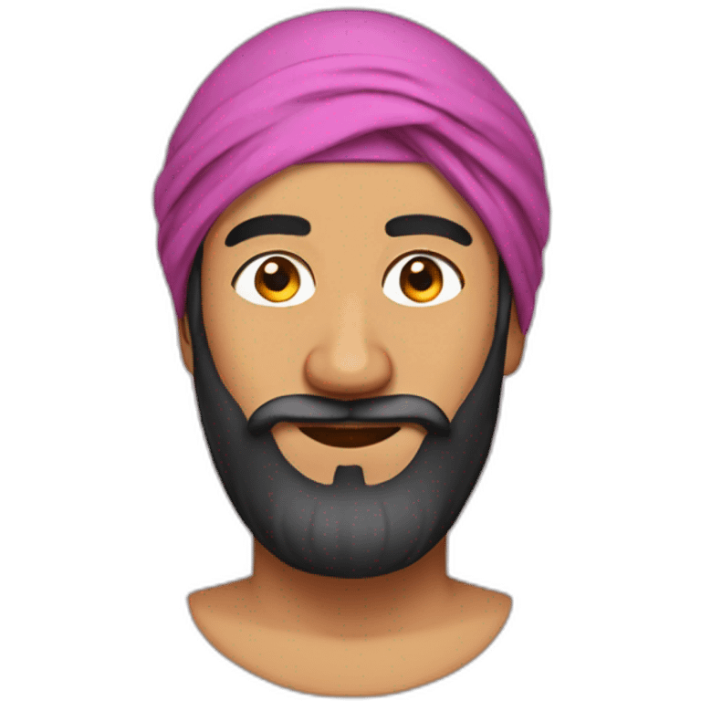 punjabi man with beard wearing durag emoji