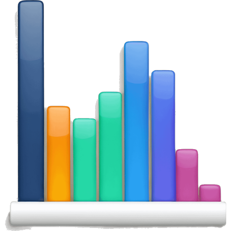 a bar chart and an upward trend emoji