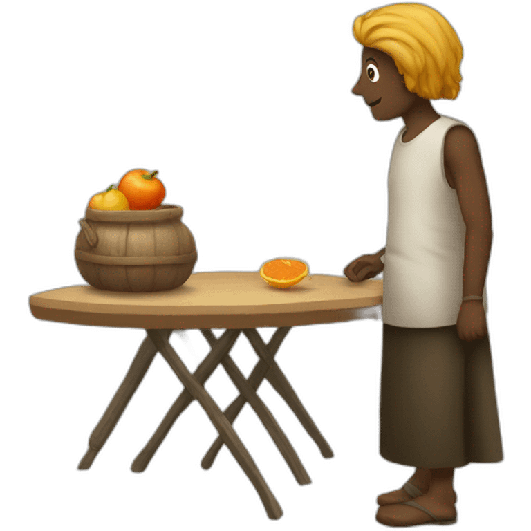 azafata with a table emoji