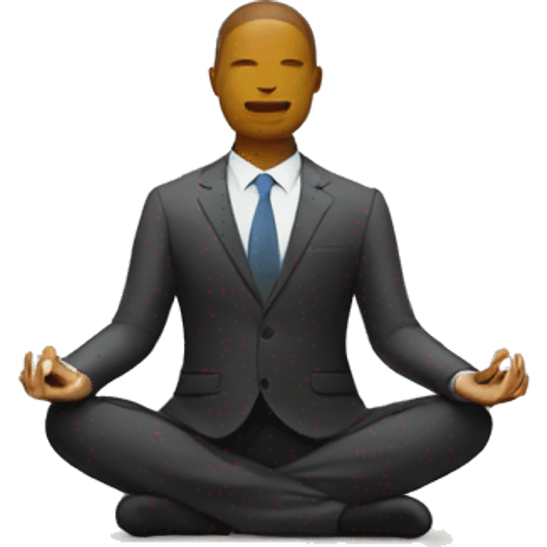 businessman meditating emoji