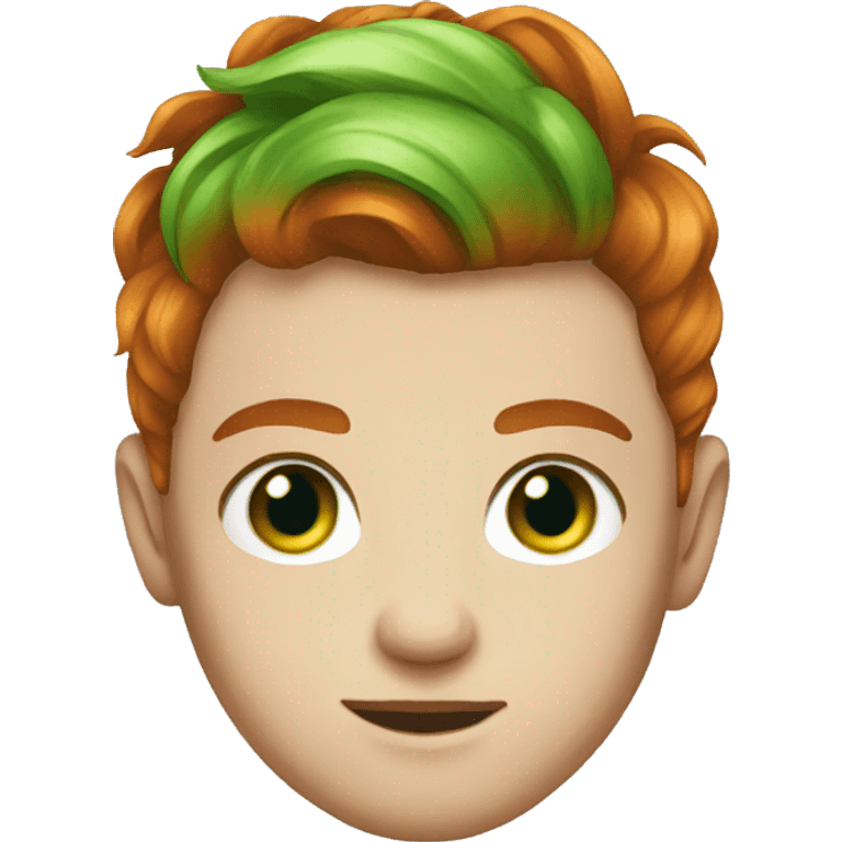 Scarlet hair green eyes  emoji