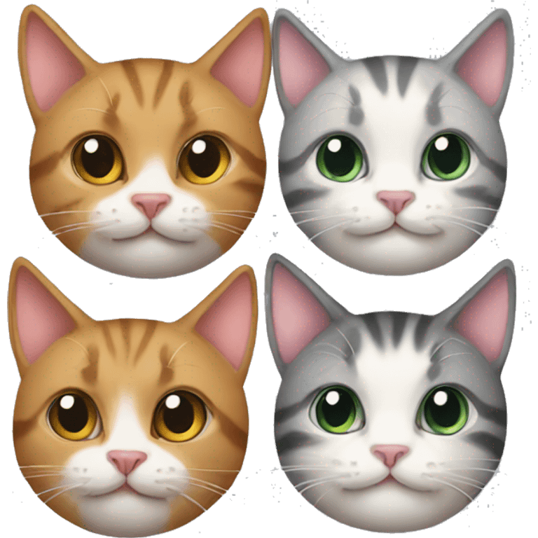 three cats emoji