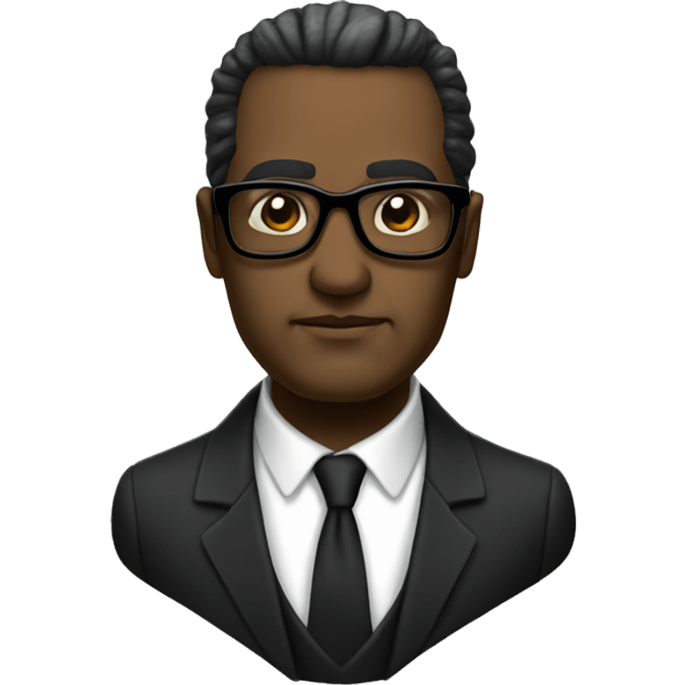 mafia boss black glasses emoji