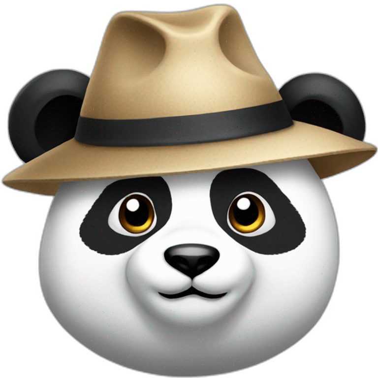 Panda with hat emoji