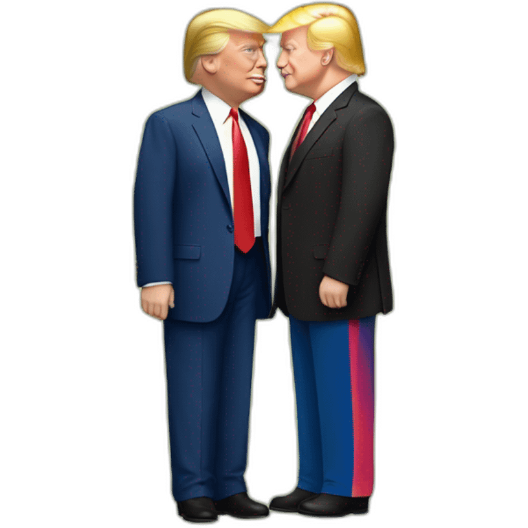 trump-and-putin-kissing,-lgbtq+ friendly, positivity, inclusiveness emoji