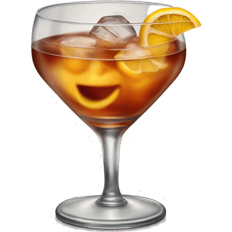 Old Fashioned cocktail in a luxurious glass emoji