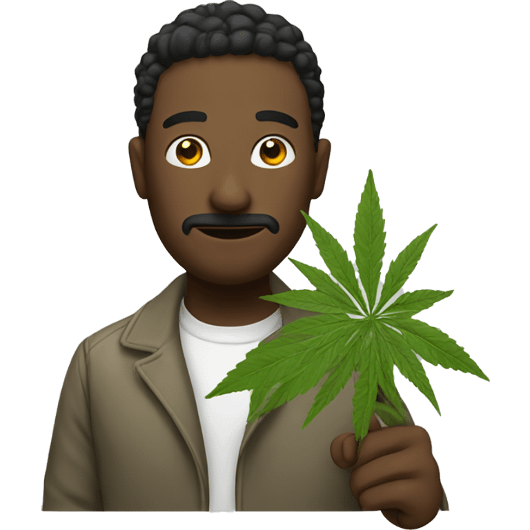 weed and person emoji