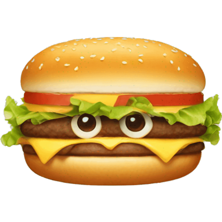 cute hambuger with eyes emoji