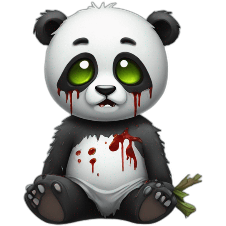 Panda as a zombie emoji