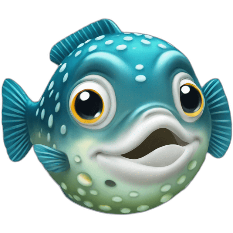 Pufferfish Dolphin emoji