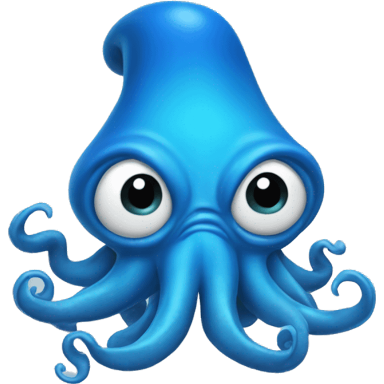 grumpy blue squid emoji