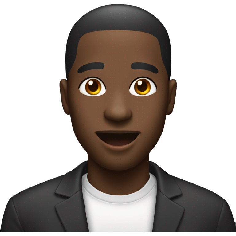 Black man with his tongue out emoji