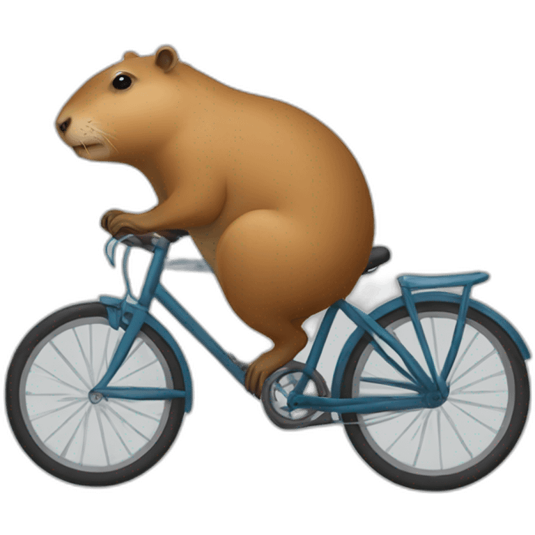 Capybara on a bike emoji