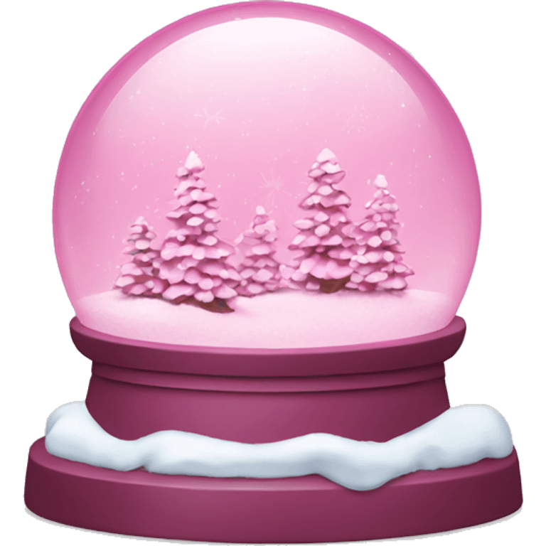 Pink snow globe emoji