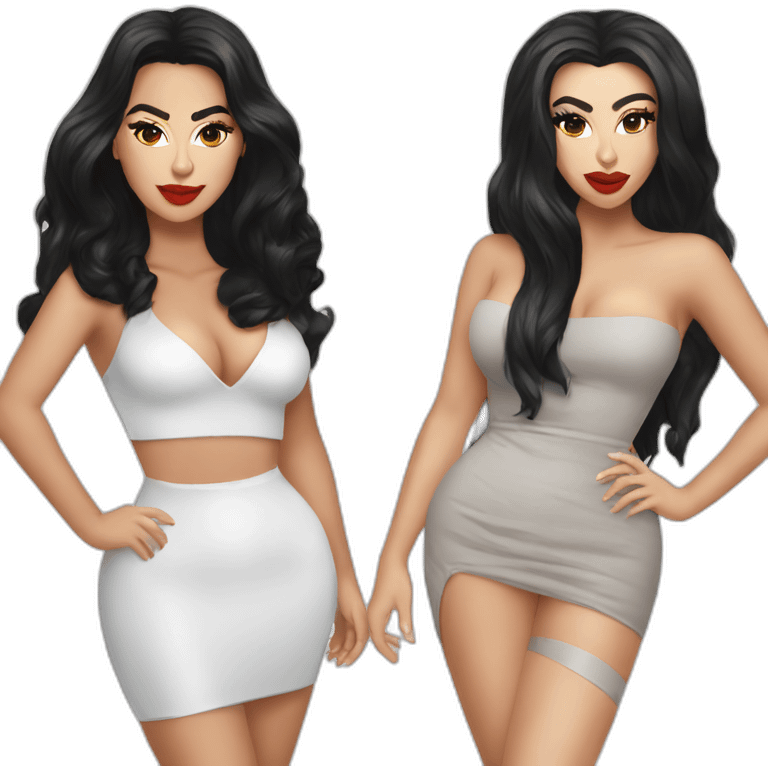 kim k and charli xcx emoji