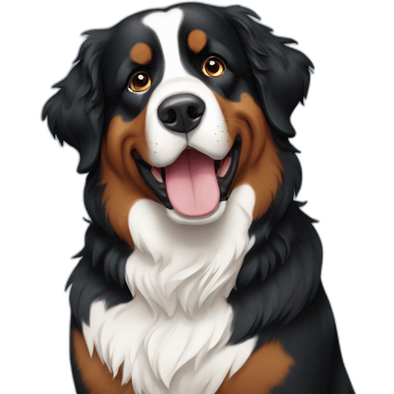 Bernese Mountain dog love emoji