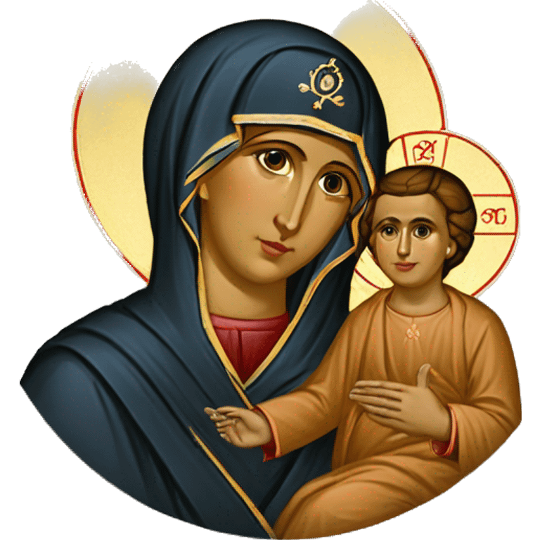 Orthodox Icon byzantin Theotokos emoji