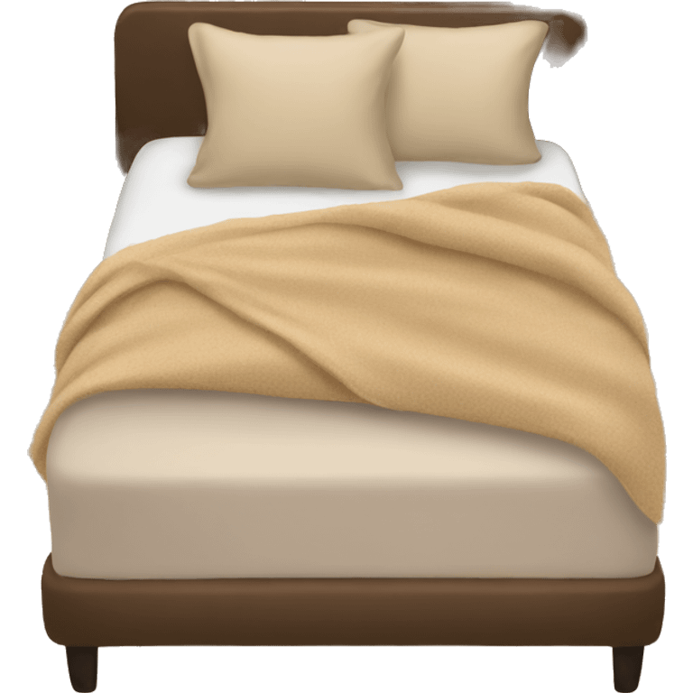 bed with tan throw blanket emoji