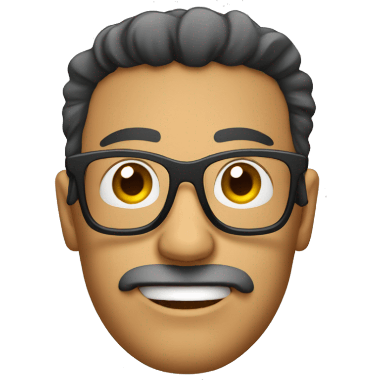 hombre gordo con gafas emoji