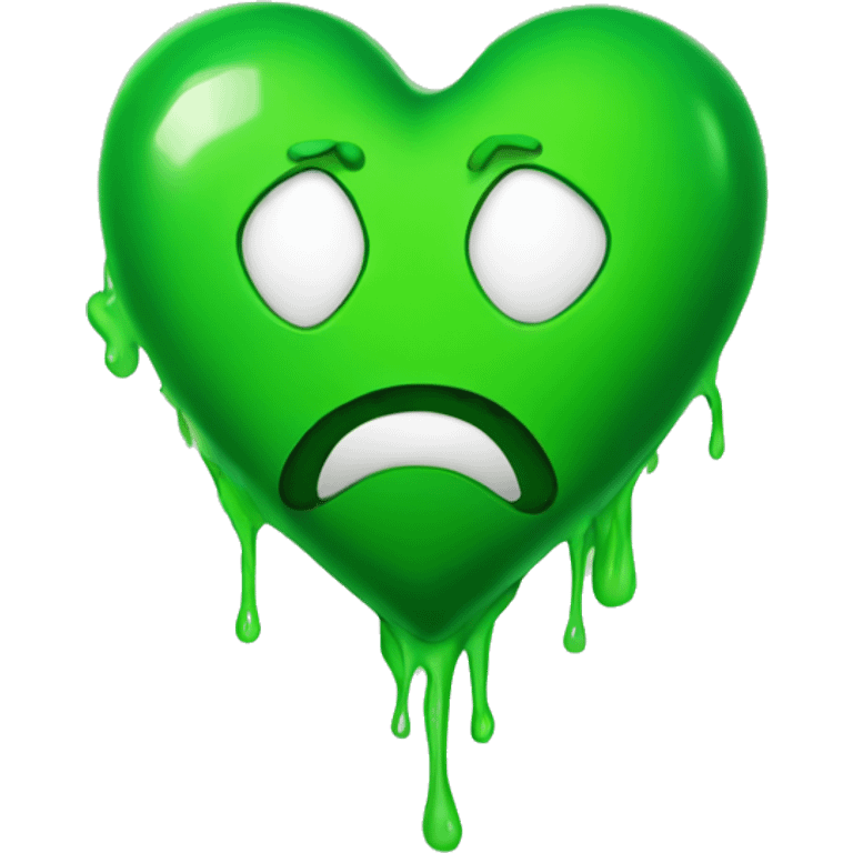 toxic green heart emoji